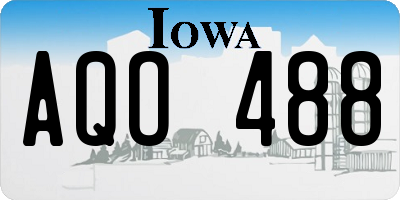 IA license plate AQO488
