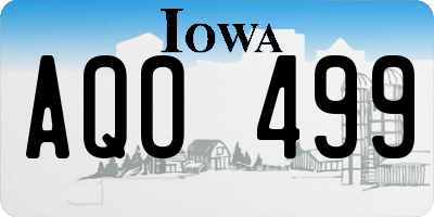 IA license plate AQO499