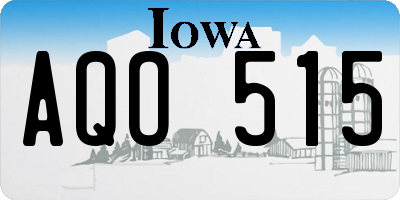 IA license plate AQO515
