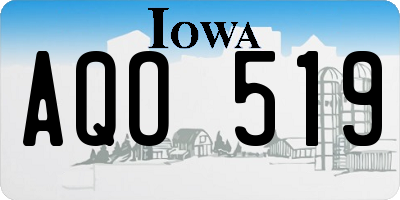 IA license plate AQO519