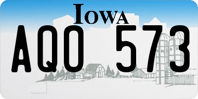IA license plate AQO573