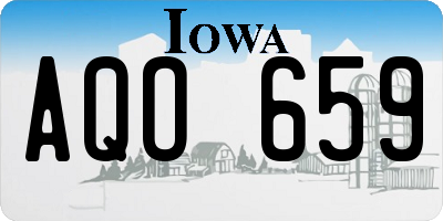 IA license plate AQO659