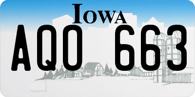 IA license plate AQO663