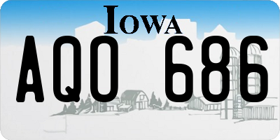 IA license plate AQO686