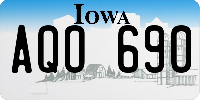 IA license plate AQO690