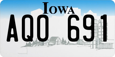 IA license plate AQO691