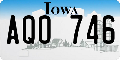 IA license plate AQO746