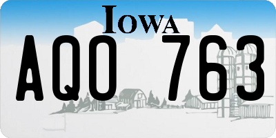 IA license plate AQO763