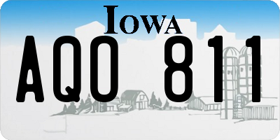 IA license plate AQO811