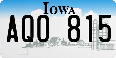 IA license plate AQO815
