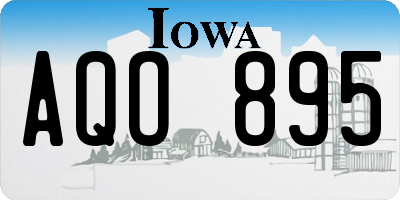 IA license plate AQO895