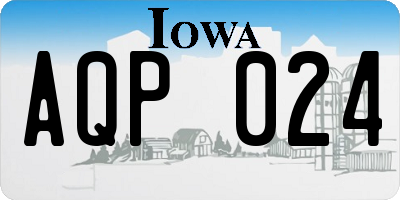 IA license plate AQP024