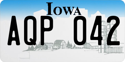 IA license plate AQP042