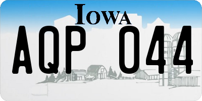 IA license plate AQP044