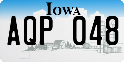 IA license plate AQP048