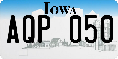 IA license plate AQP050