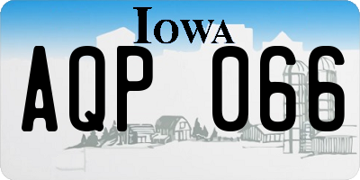IA license plate AQP066