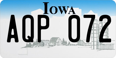 IA license plate AQP072