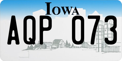 IA license plate AQP073