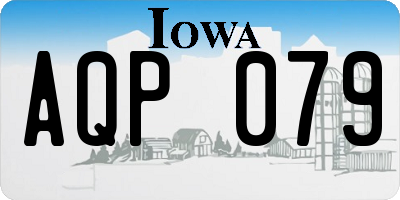 IA license plate AQP079