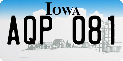 IA license plate AQP081