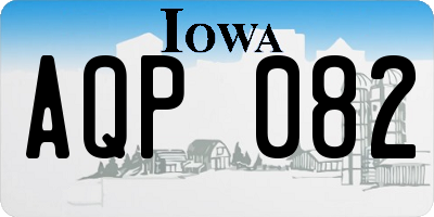 IA license plate AQP082
