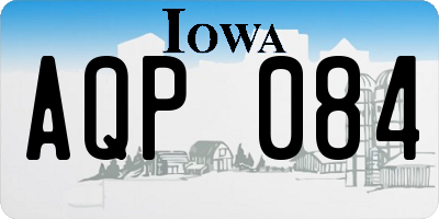 IA license plate AQP084