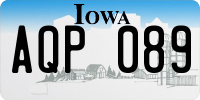 IA license plate AQP089