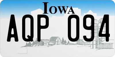 IA license plate AQP094