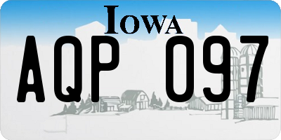IA license plate AQP097