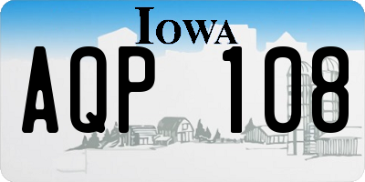 IA license plate AQP108