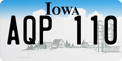 IA license plate AQP110