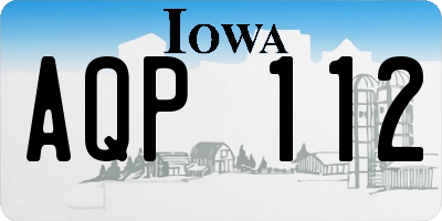 IA license plate AQP112