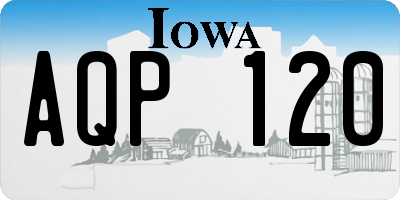 IA license plate AQP120