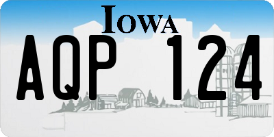 IA license plate AQP124