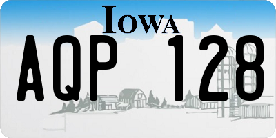 IA license plate AQP128