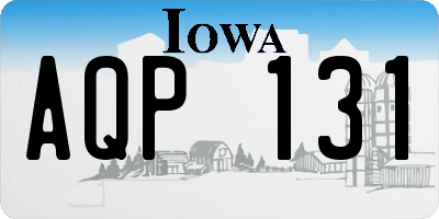 IA license plate AQP131