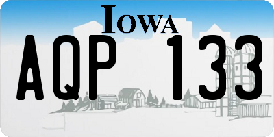 IA license plate AQP133