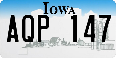 IA license plate AQP147