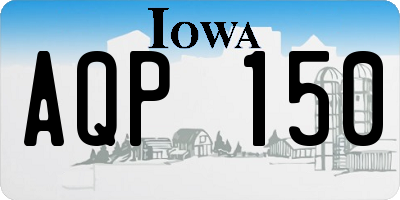 IA license plate AQP150