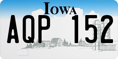 IA license plate AQP152