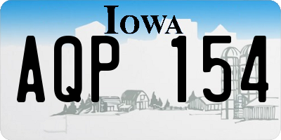 IA license plate AQP154
