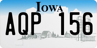 IA license plate AQP156