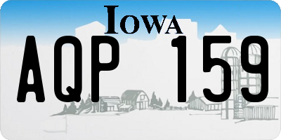 IA license plate AQP159