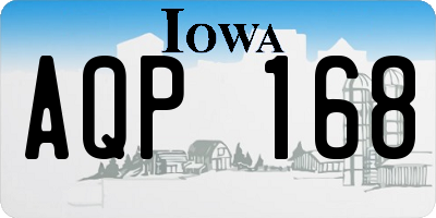IA license plate AQP168