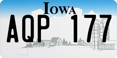IA license plate AQP177