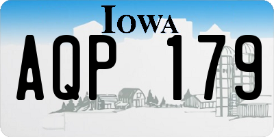 IA license plate AQP179