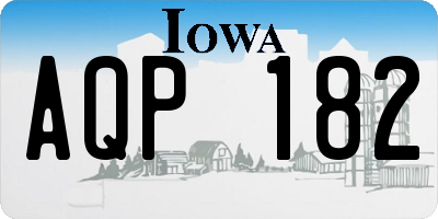 IA license plate AQP182