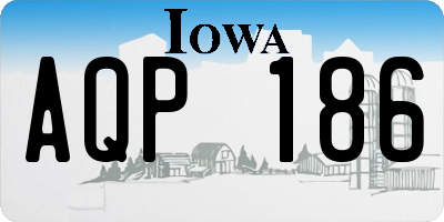 IA license plate AQP186