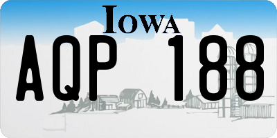 IA license plate AQP188